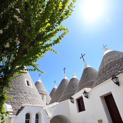 I Trulli di Alberobello in Puglia con tetti conici