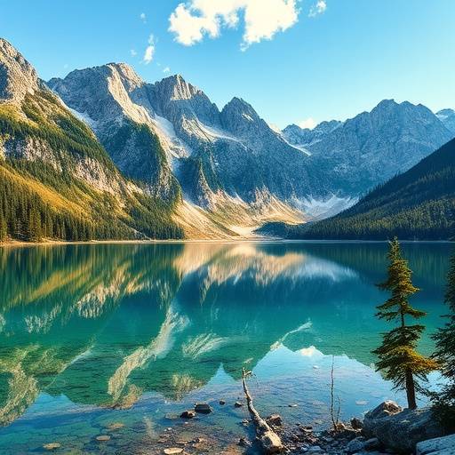 Il lago di Braies in Trentino-Alto Adige con montagne sullo sfondo