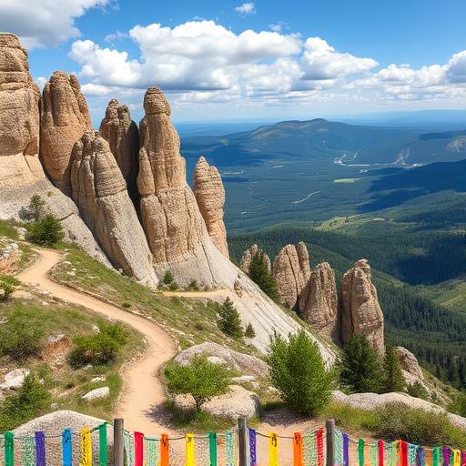 Panorama mozzafiato delle Dolomiti con sentieri escursionistici
