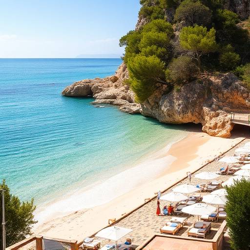 Spiaggia di Cala Luna in Sardegna con mare turchese e scogliere